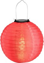 Solar lampion rood 35 cm - rond
