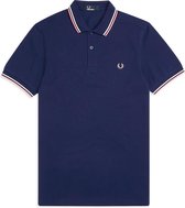 Fred Perry Twin Tipped  Poloshirt - Mannen - navy/roze/wit