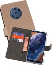 Booktype Telefoonhoesjes - Bookcase Hoesje - Wallet Case -  Geschikt voor Nokia 9 PureView - Goud