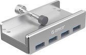 Hub met clip-on design 4 USB 3.0 poorten - Aluminium