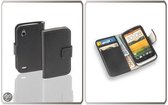 LELYCASE Book Case Flip Cover Wallet Hoesje HTC Desire X Zwart