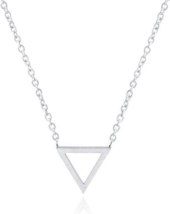 Hippe dames ketting Triangle Zilverkleurig