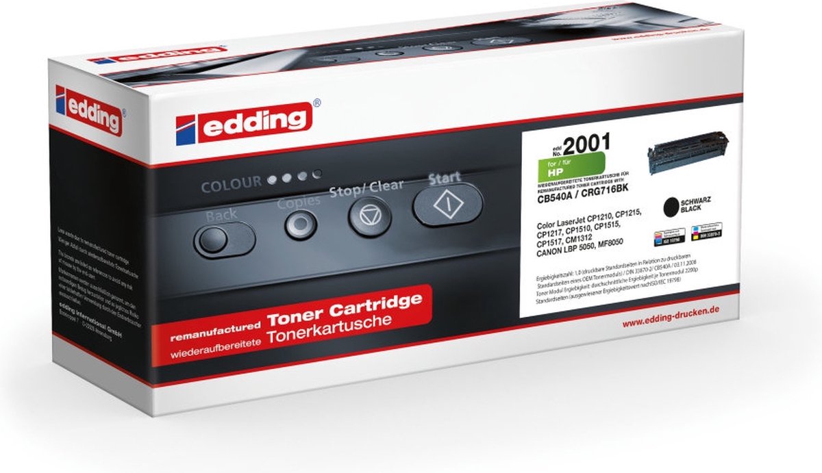 Edding EDD-2001 tonercartridge 1 stuk(s) Compatibel Zwart