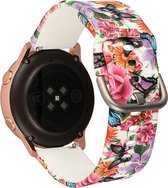 SmartphoneClip® Sportbandje "Butterfly Flowers" Small - geschikt voor Galaxy Watch 42mm en Galaxy Watch Active