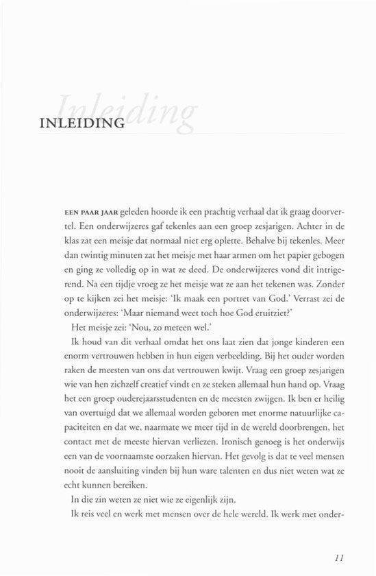 Tekstpagina met een inleiding over een meisje en haar talent.