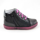 Zwarte- leren - meisjes - schoenen - Maat 20