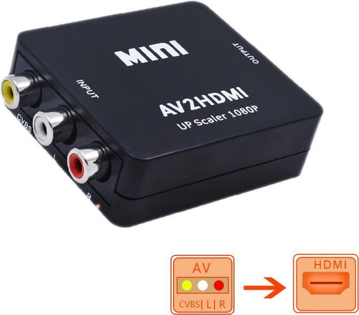Doorzichtig Leuk vinden Makkelijk te begrijpen AV naar HDMI converter - RCA tulp naar HDMI omvormer | bol.com