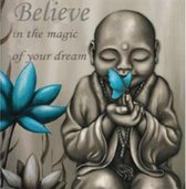 Delki® Believe In The Magic Of Your Dream Peinture de diamants - 35 couleurs - 40x40 - Pierres carrées