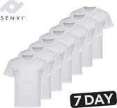 Senvi - T-Shirts - 7DAY - Kleur Wit - Maat M - 7 Stuks