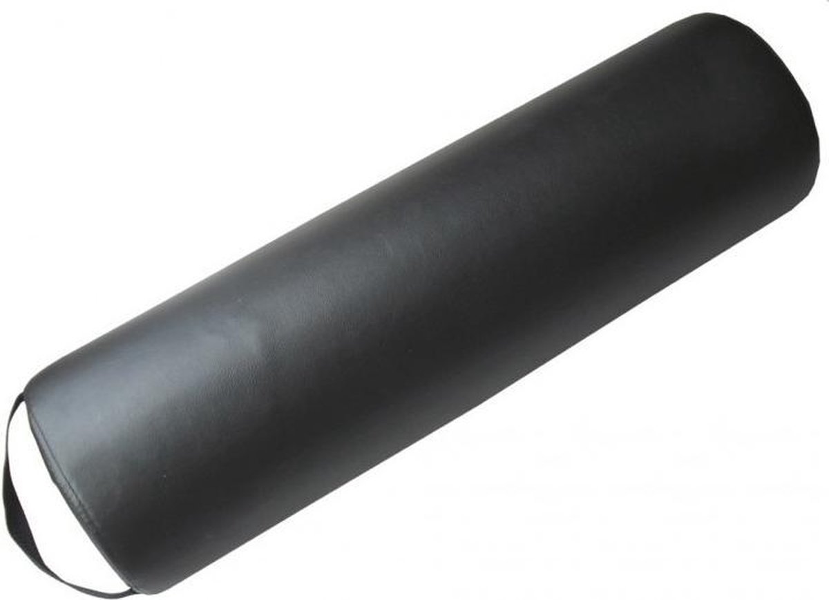 Findicare Knierol rond Zwart | Massagerol | Knierol| Enkelrol Collini voor onder de knieen of voeten | 65 cm x 15 cm | kleur zwart