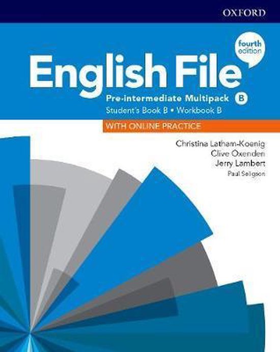 Engels Lesboek 'English File Pre-intermediate Multipack B', vierde editie, met online oefenen. Met auteurs: Christina Latham-Koenig, Clive Oxenden, Jerry Lambert, Paul Seligson.
