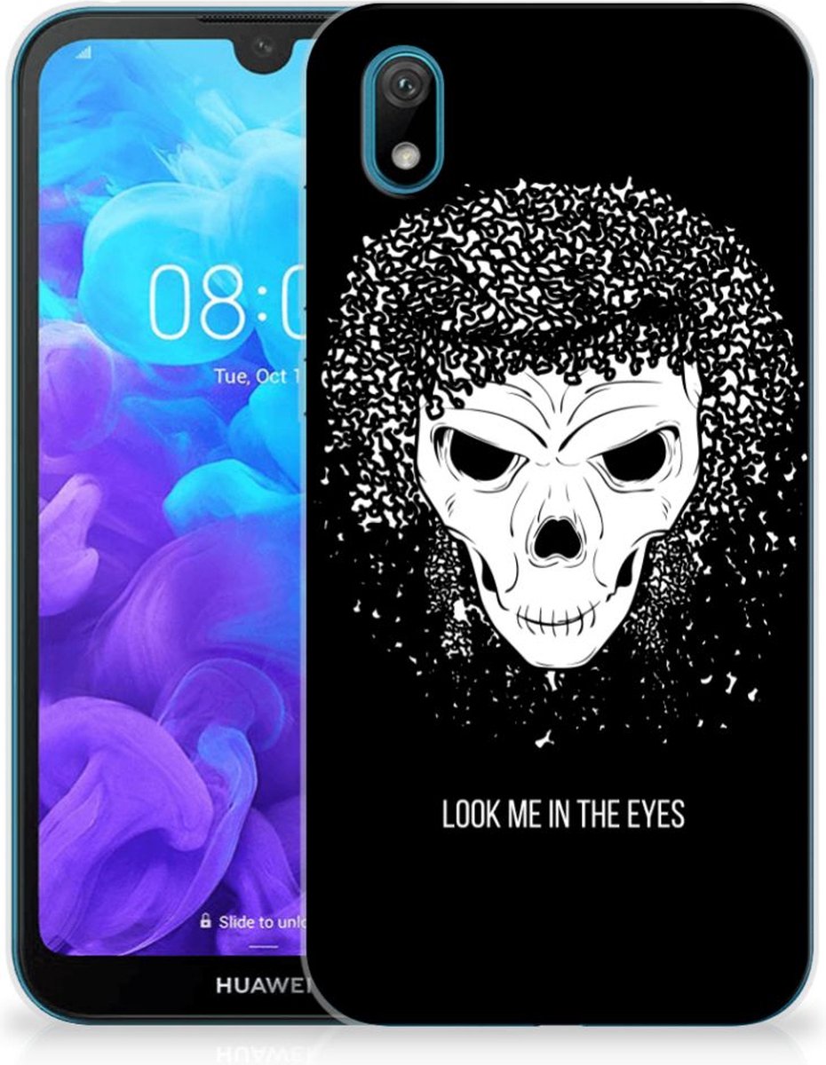 Silicone Back Case Huawei Y5 (2019) Skull Hair