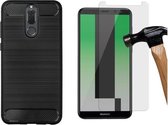 MP Case screenprotector + Gratis Hybride back cover voor Huawei Mate 10 Lite