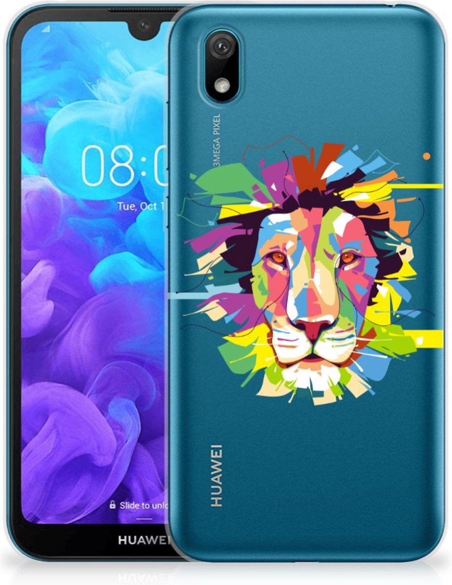 Huawei Y5 (2019) Telefoonhoesje met Naam Lion Color
