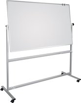 Dahle Mobiel Whiteboard | Kantelbaar | 120 x 180 cm | 2 Kanten | Accessoire Houder | Wit