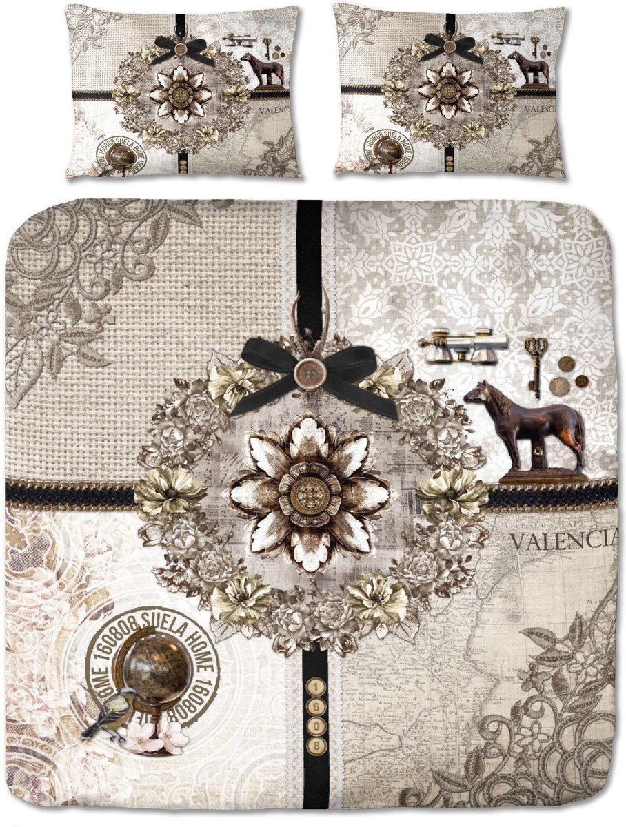 Suela Home Elvira Dekbedovertrek - Eenpersoons - 140x200/220 cm - Multi