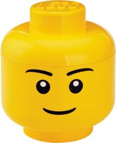 LEGO Head Boy L Opbergbox - Kunststof - Geel