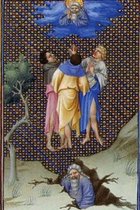 The Sons of Core Thank God for Their Salvation  by The Limbourg Brothers