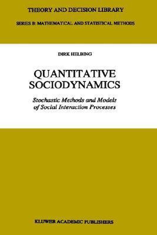 Quantitative Sociodynamics - cover