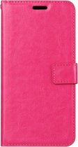 Bookcase Geschikt voor: Motorola Moto G4 Plus - Roze - portemonnee hoesje