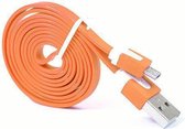 Micro USB Kabel Datacable 1 meter Universeel Orange Oranje