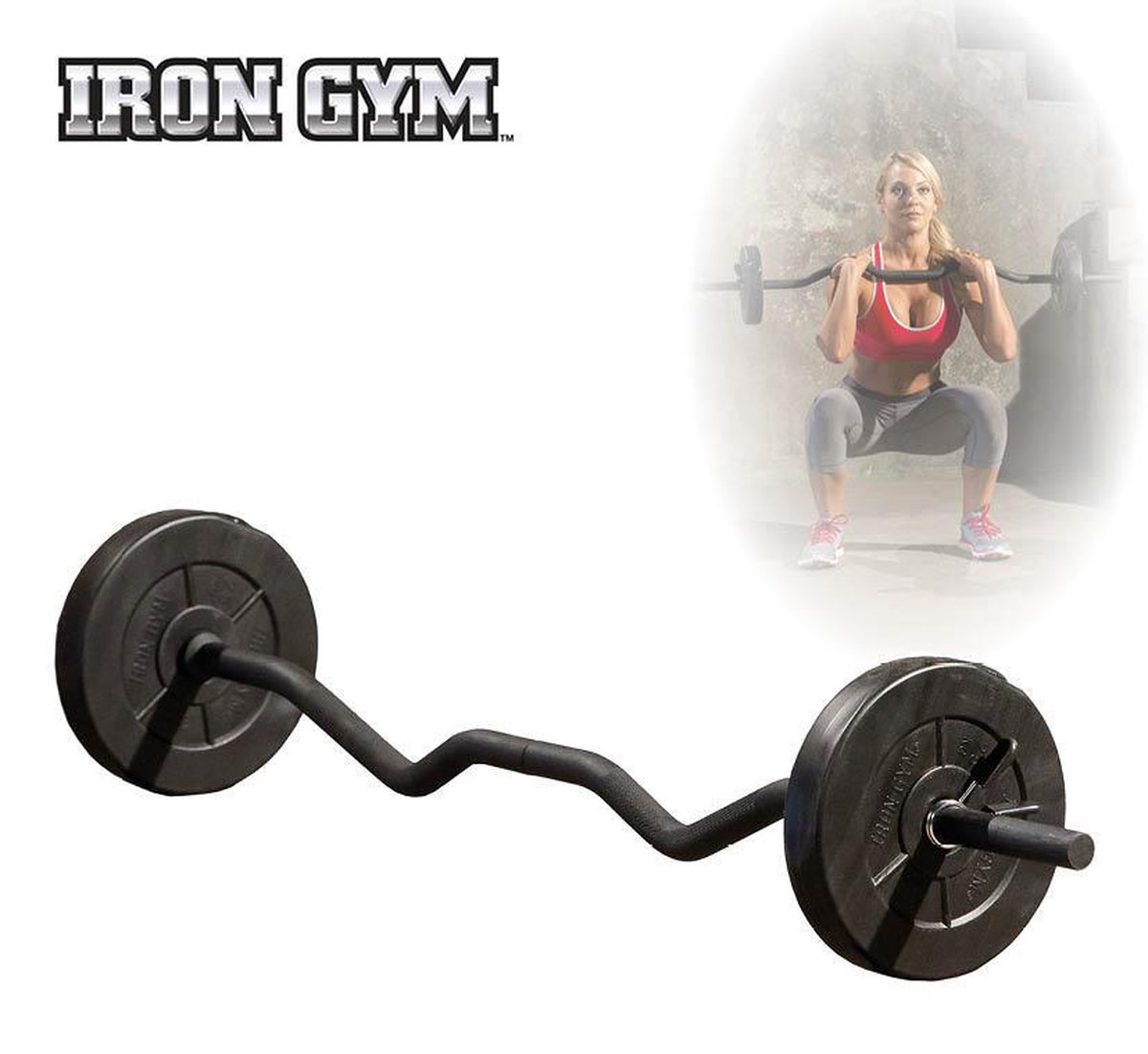 naaimachine rijm veld Iron Gym 23kg Adjustable All In One Curl Bar Set | bol.com