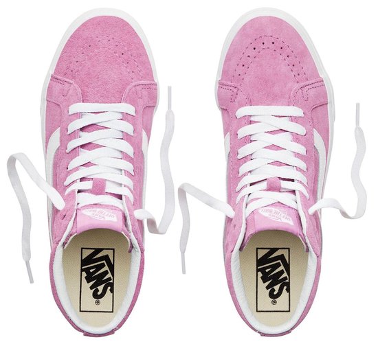 Vans SK8 Hi Reissue Sneakers - Maat 37 - Vrouwen - roze/wit | bol.com