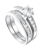 The Jewelry Collection Ring Zirkonia - Zilver