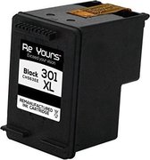 Remanufactured Inktcartridge compatible HP 301XL CH563EE Zwart - met chip - inktniveau weergeven