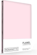 Romanette flanellen kussenslopen (set van 2) - Roze - 60x70 cm