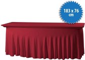 Tafelrok Surf 183 bij 76 cm, kleur bordeaux