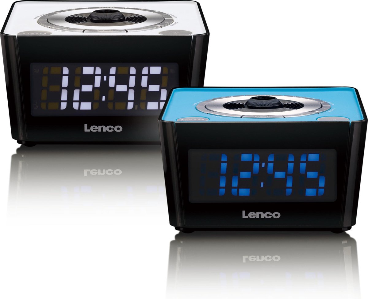 bol.com | Lenco CR-16 - Wekkerradio kan de tijd ook projecteren - Wit