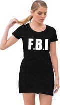 FBI politie verkleed jurkje zwart voor dames XL (44)