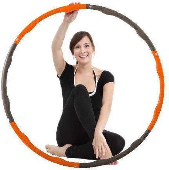 Cerceau de Weight hoop Soft - Cerceau Fitness - 1,2 kg - Ø 100 cm - Oranje/  Grijs