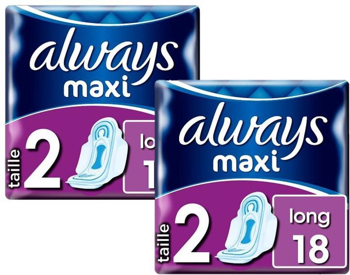 Always Maandverband Maxi Long 36 verbanden (2x18)