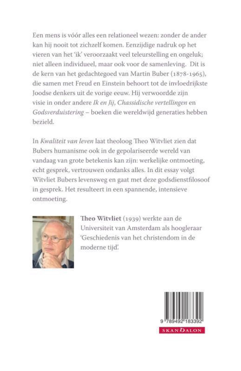 Kwaliteit van leven - back cover