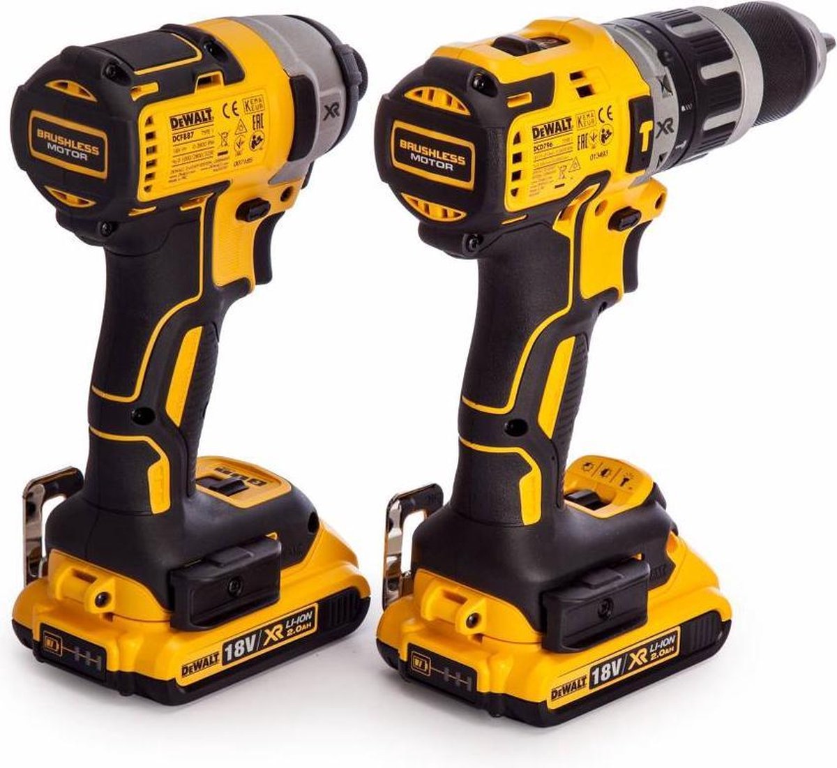 Combiset sans fil DeWalt 18V XR DCD791 + DCF887