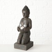 Boeddha - Windlicht - 44cm - Bruin - Geluk