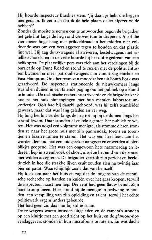 Een rechercheur onderzoekt een plek delict bij het strand.