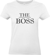 Shirt wit "the Boss" Dames maat XS