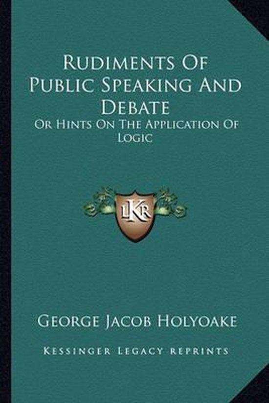Rudiments of Public Speaking and Debate - cover