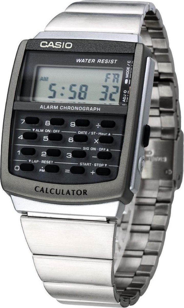 CASIO-506-1DF unisex horloge 43.2 mm - Zwart