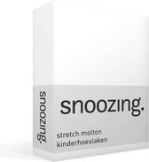 Snoozing Stretch Molton - Kinderhoeslaken - Wiegje - 40x80 cm - Wit