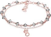 Elli Armbanden Infinity Boho Kristallen 925 Zilver Roos Verguld