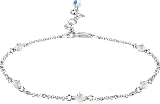 Elli - Bijoux de pied Cristal Swarovski® Classique 925 Sterling - Argent
