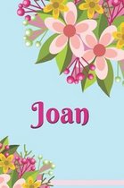 Joan Personalized Blank Lined Journal Notebook