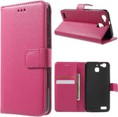Roze book case hoesje wallet Huawei P9