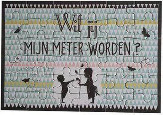 Puzzel Meter Nordic Silouette - Wil je mijn meter worden? | bol.com