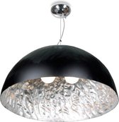 Hanglamp Moonface Ø70cm - zwart / zilver - 3x40w E27