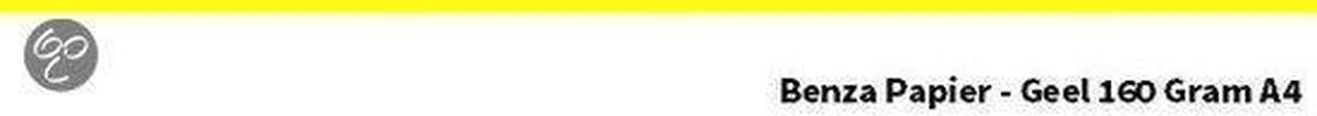 Benza printpapier hobbykarton 160 Gram A4 - Geel - 50 stuks